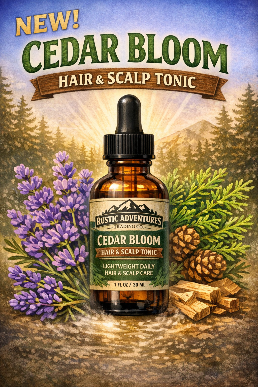 Time and Melody - Hair & Scalp Tonic- Cedar Bloom