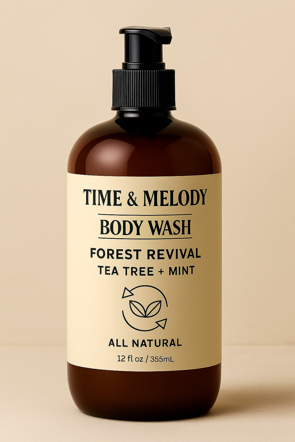 Time & Melody Body Wash – Forest Revival | Tea Tree + Mint | 12 fl oz